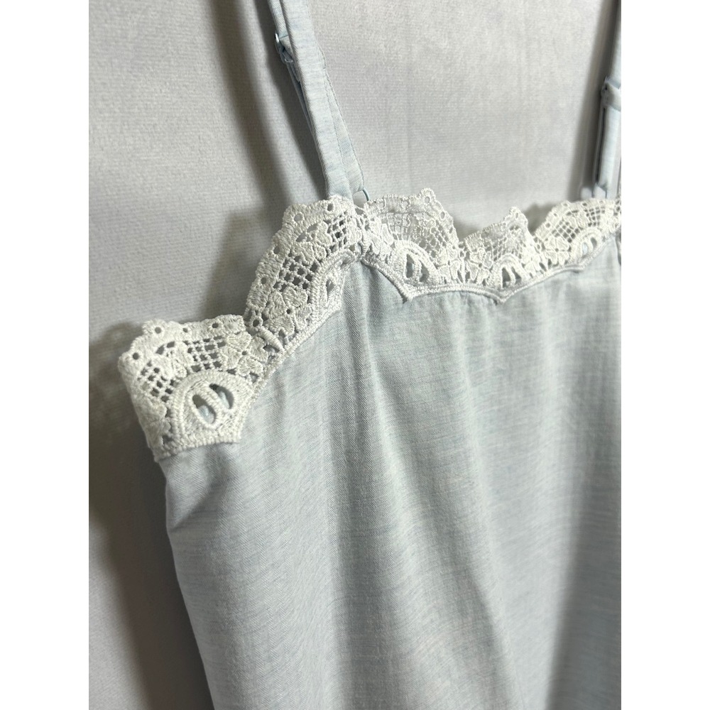 Country Road Light Blue Lace Trim Camisole Top Adjustable Straps Size Small - Picture 2 of 8